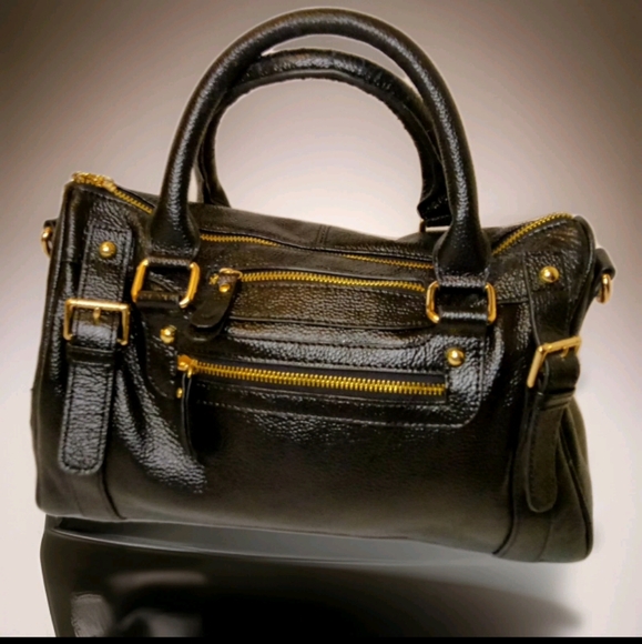 Erica Anenberg Pebbled Leather Handbag - Picture 1 of 8